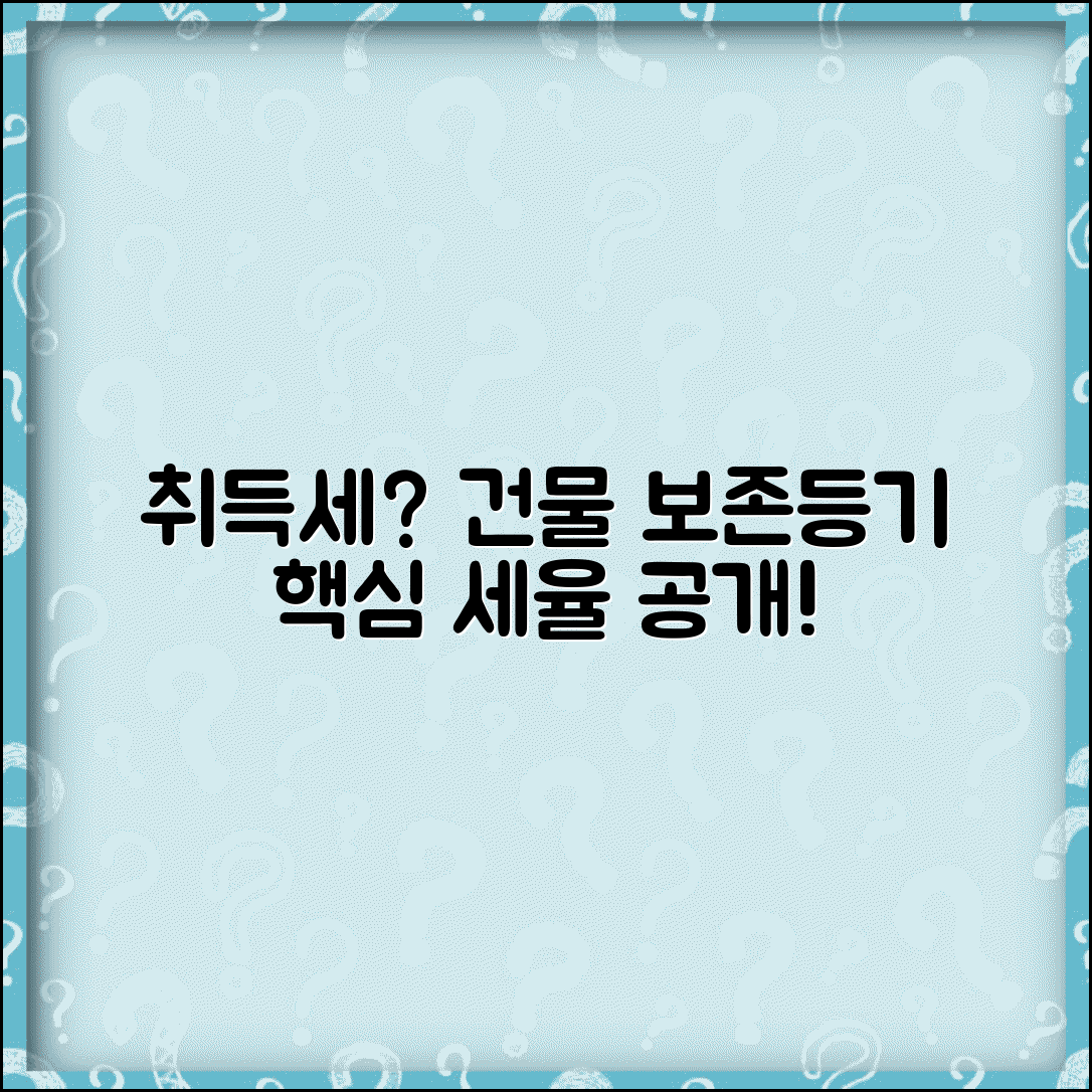 건물 소유권보존등기 취득세 | 건물 소유권보존 시 취득세율