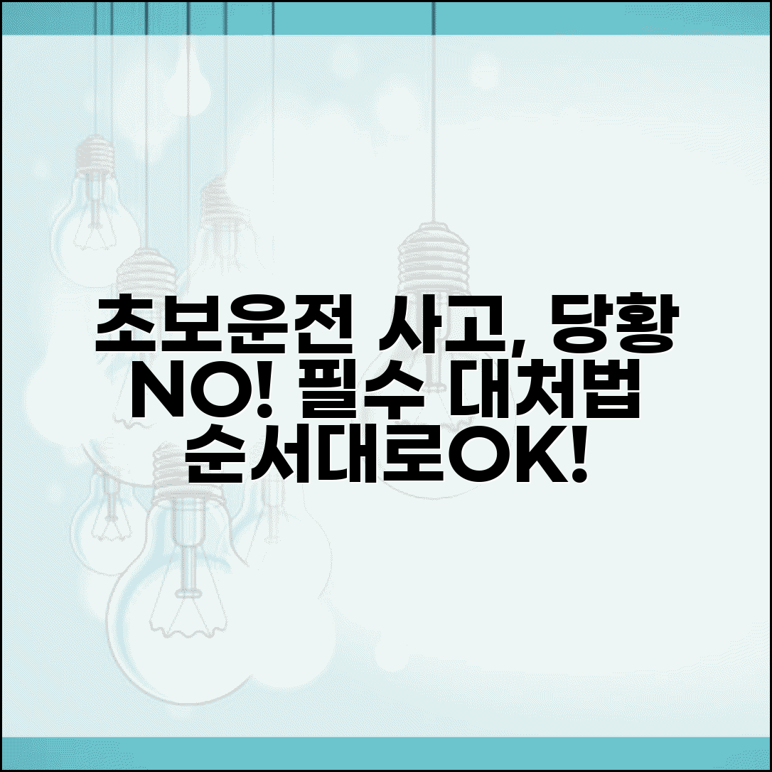 초보운전자 사고 대처법 | 운전 초보자 사고 발생시 당황하지 않는 처리 순서