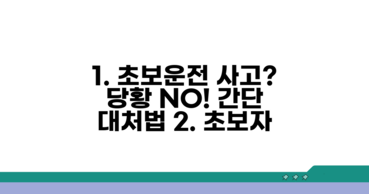 초보운전자 사고 대처법 | 운전 초보자 사고 발생시 당황하지 않는 처리 순서