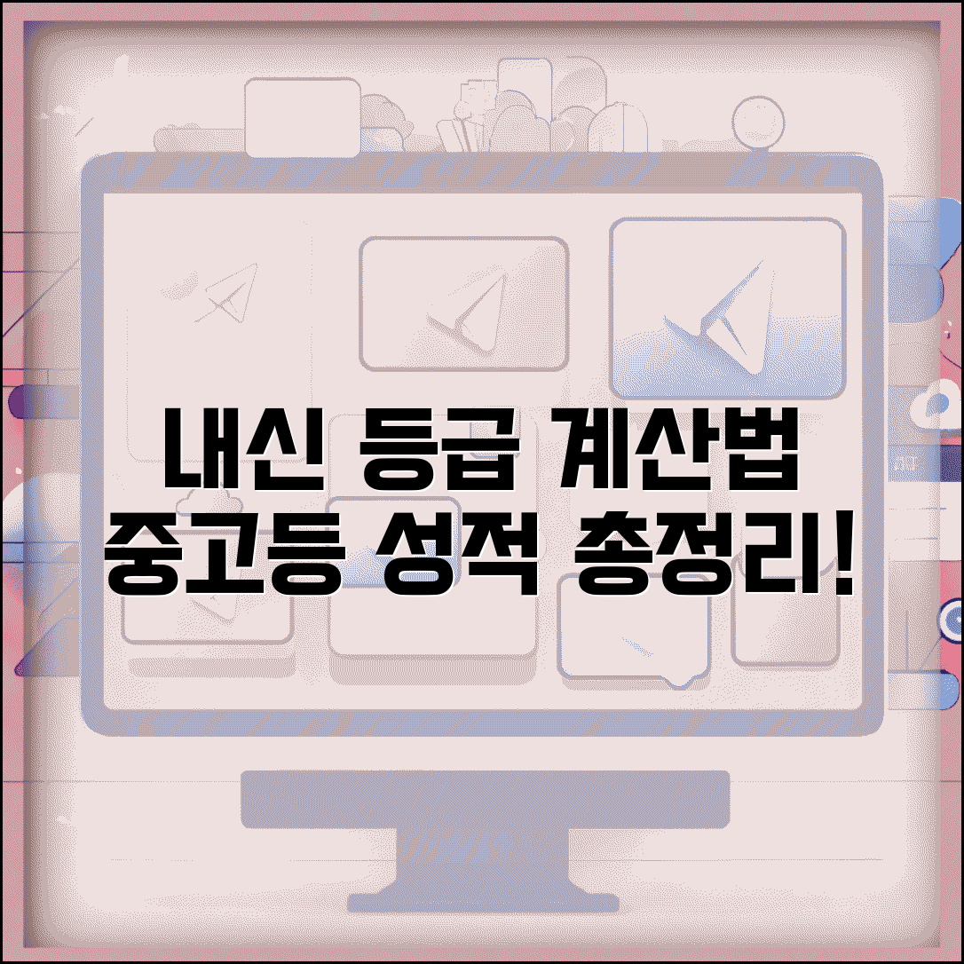 내신등급표 계산법 | 고등학교 중학교 성적 등급 산출 방법