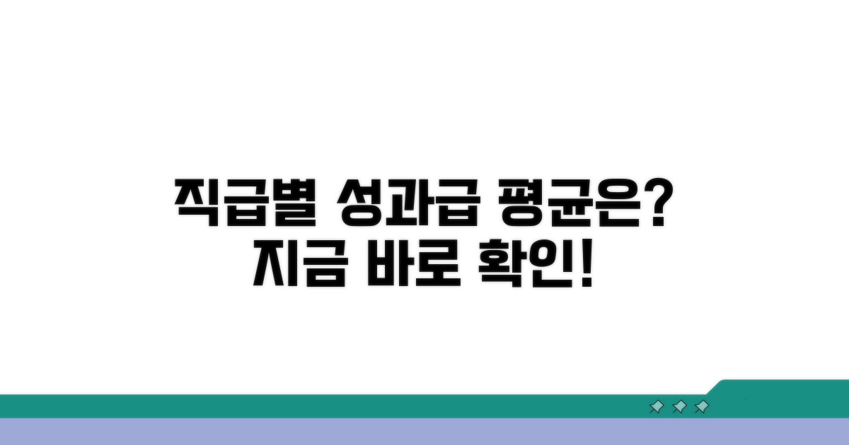 직급별 성과급 평균 얼마?