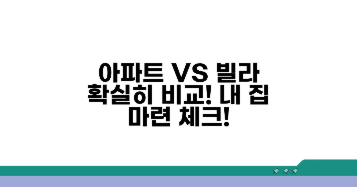 아파트 빌라 차이 한눈에 비교