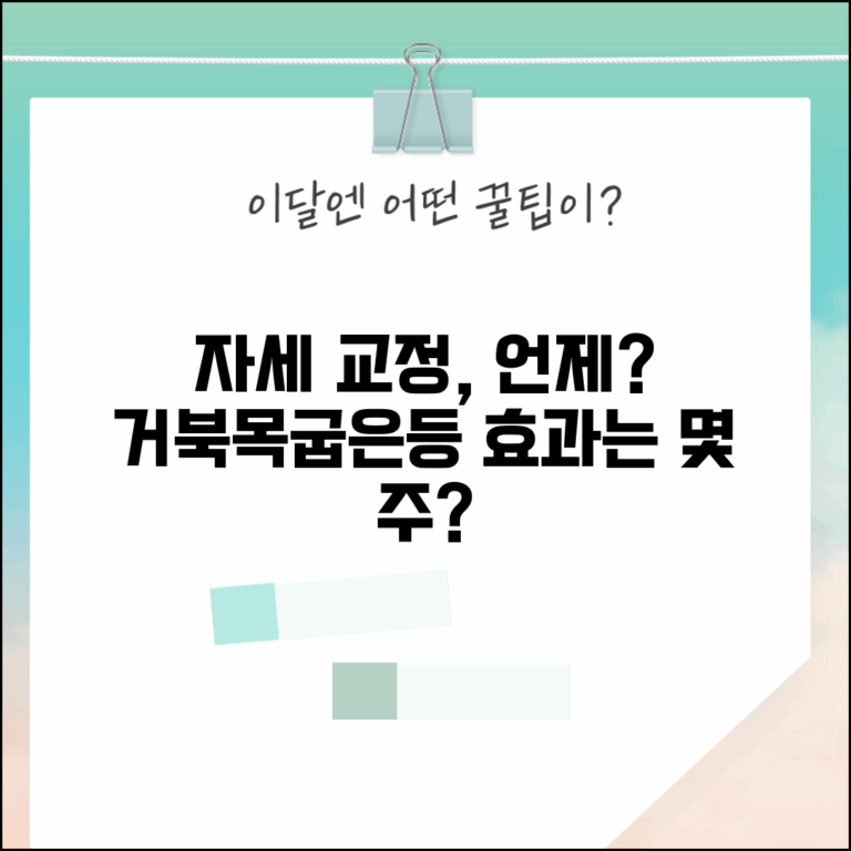 자세 교정 효과 언제부터 나타나는지 | 거북목 굽은등 교정 소요 시간