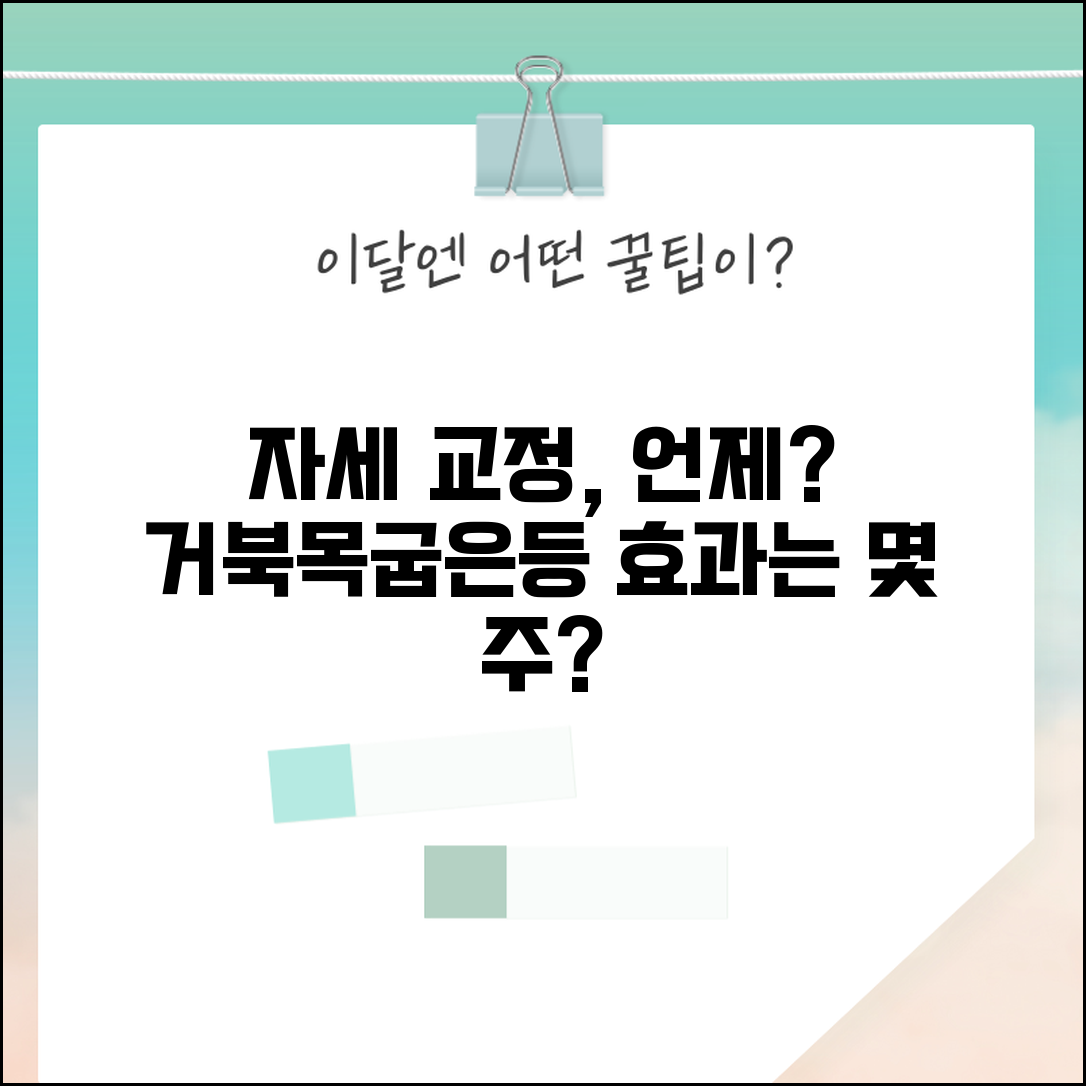 자세 교정 효과 언제부터 나타나는지 | 거북목 굽은등 교정 소요 시간