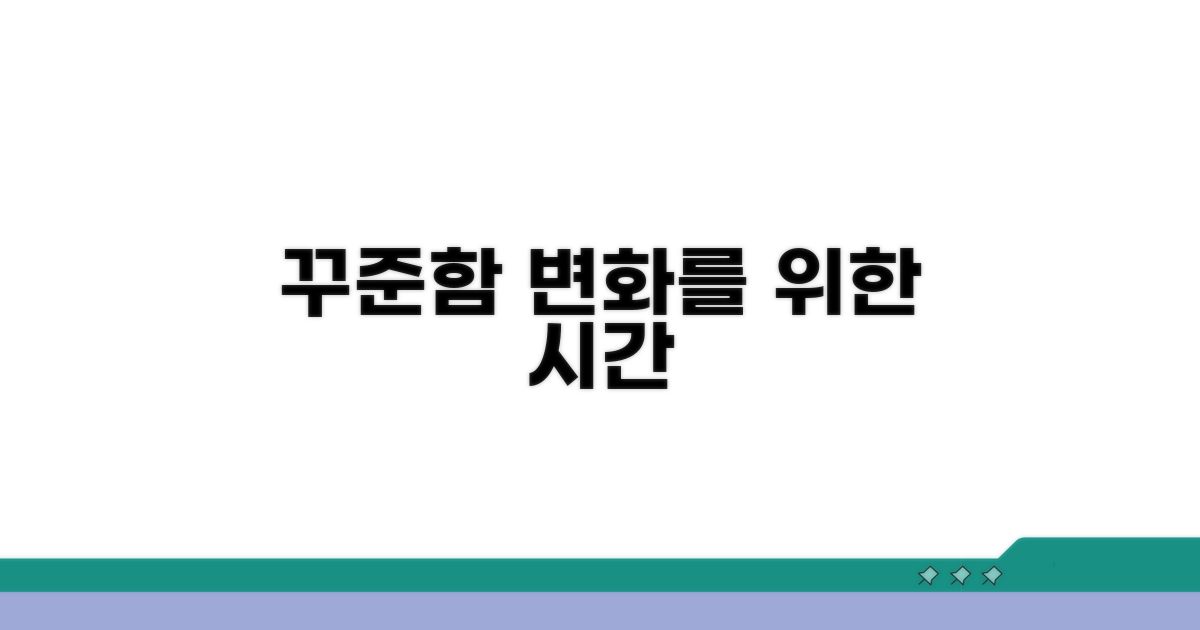꾸준한 노력, 변화를 만드는 시간