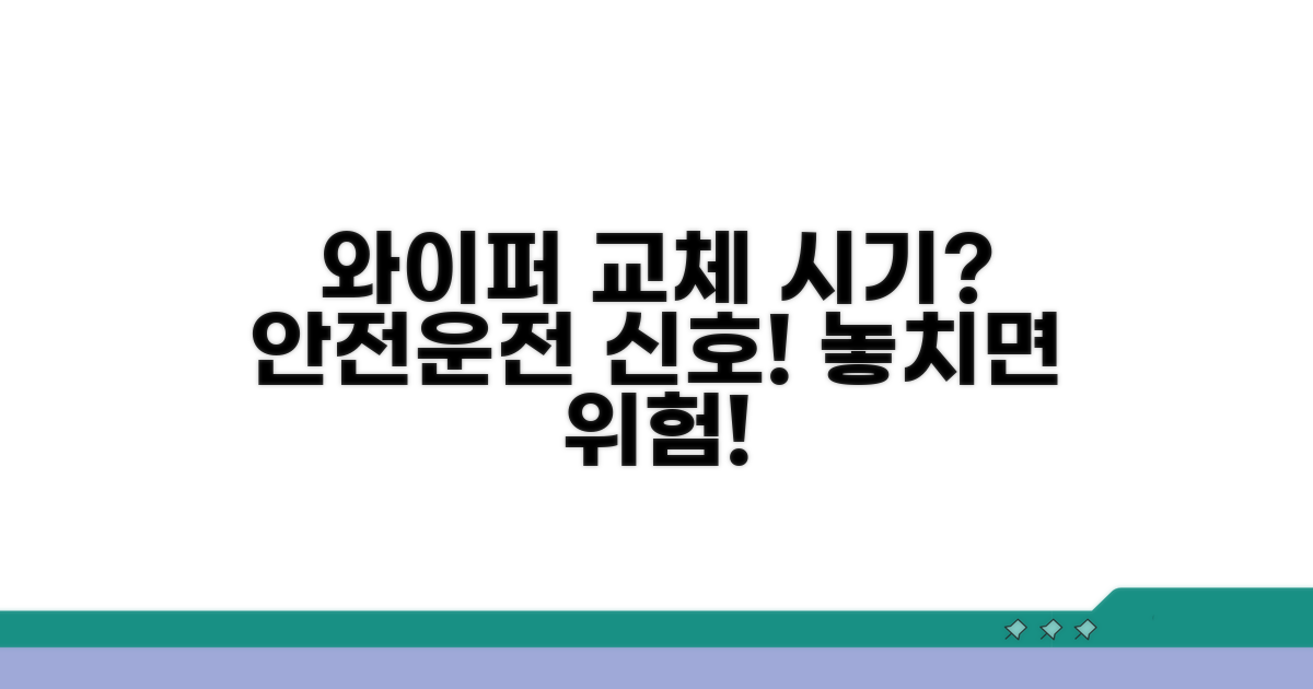 와이퍼 교체 시기, 언제일까?