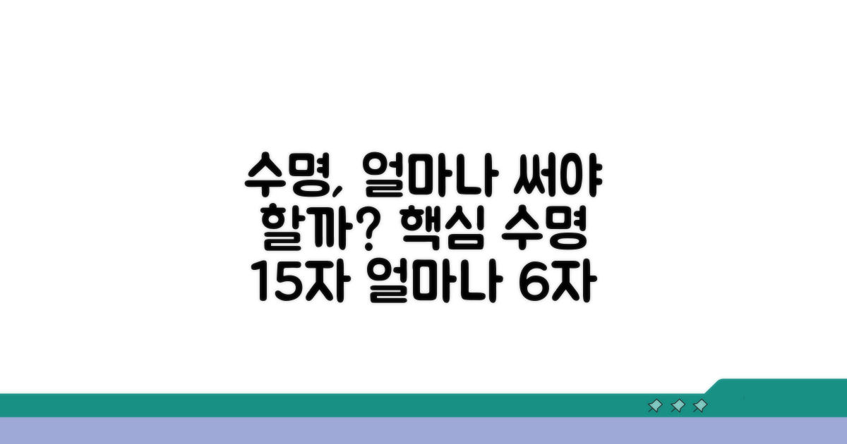 얼마나 써야 할까? 수명 알아보기