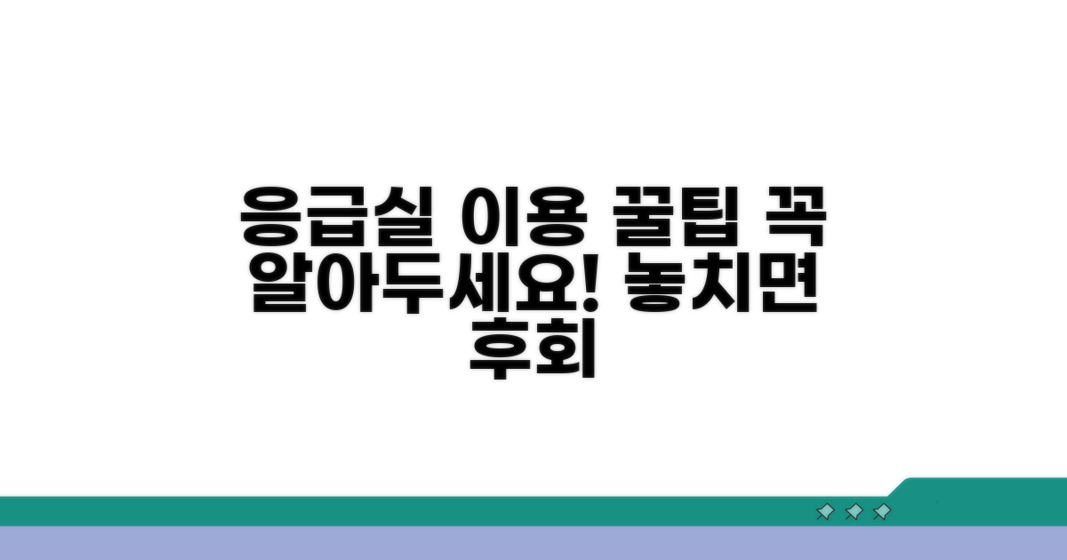 응급실 이용 시 필수 정보
