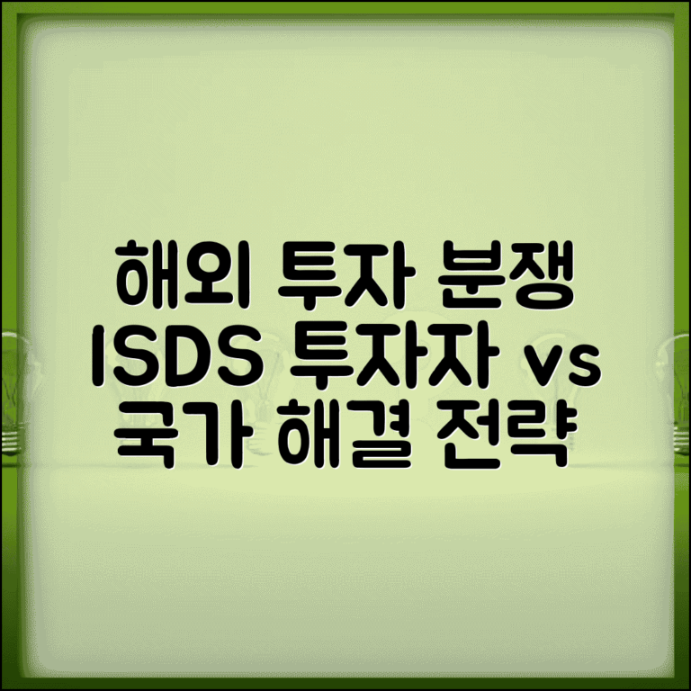해외 투자 분쟁 해결 ISDS | 투자자 국가 분쟁 해결
