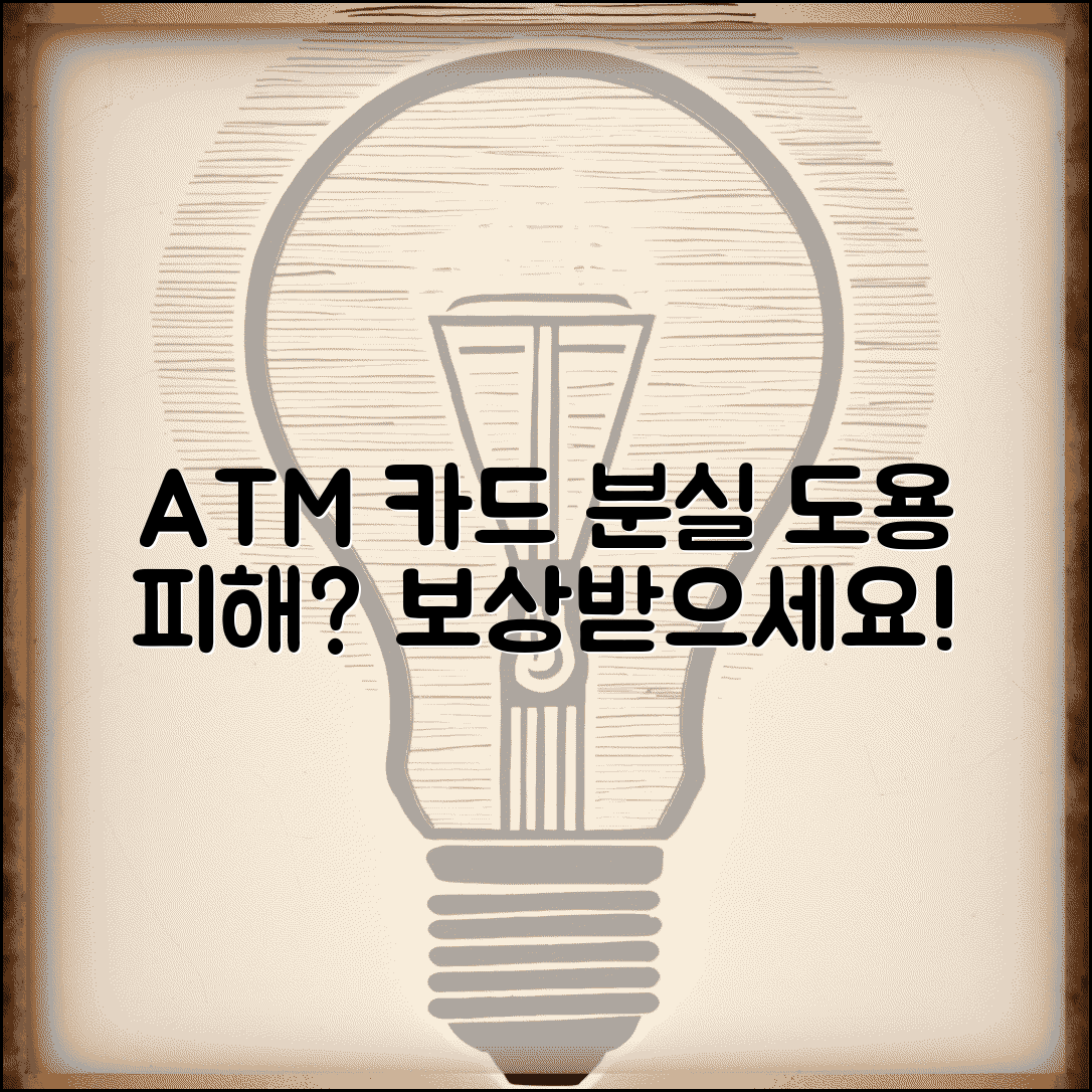 ATM 카드 분실 도용 | 현금카드 분실 후 도용 피해 배상