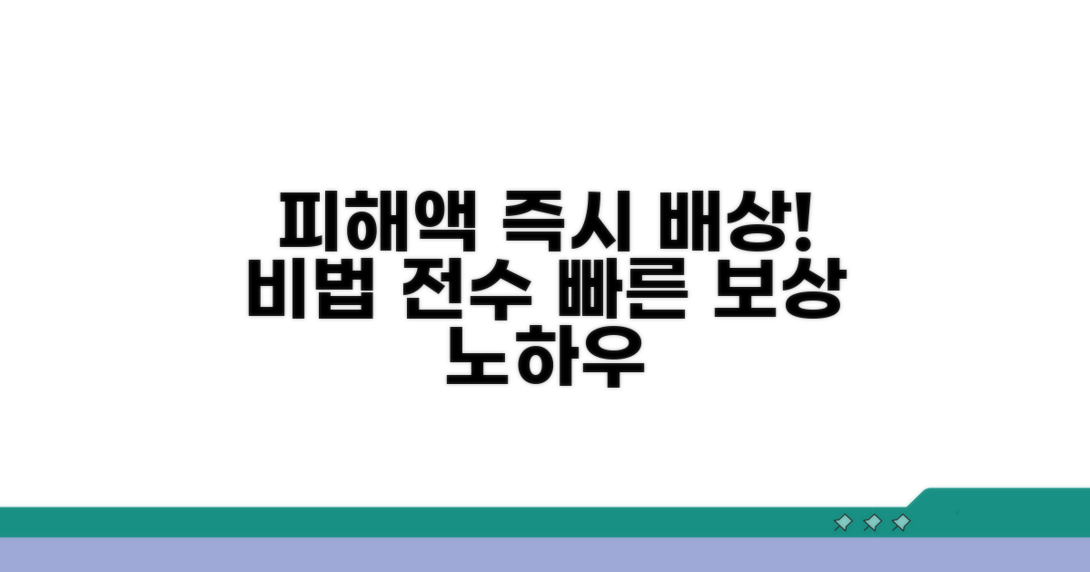 피해 금액 신속 배상 노하우