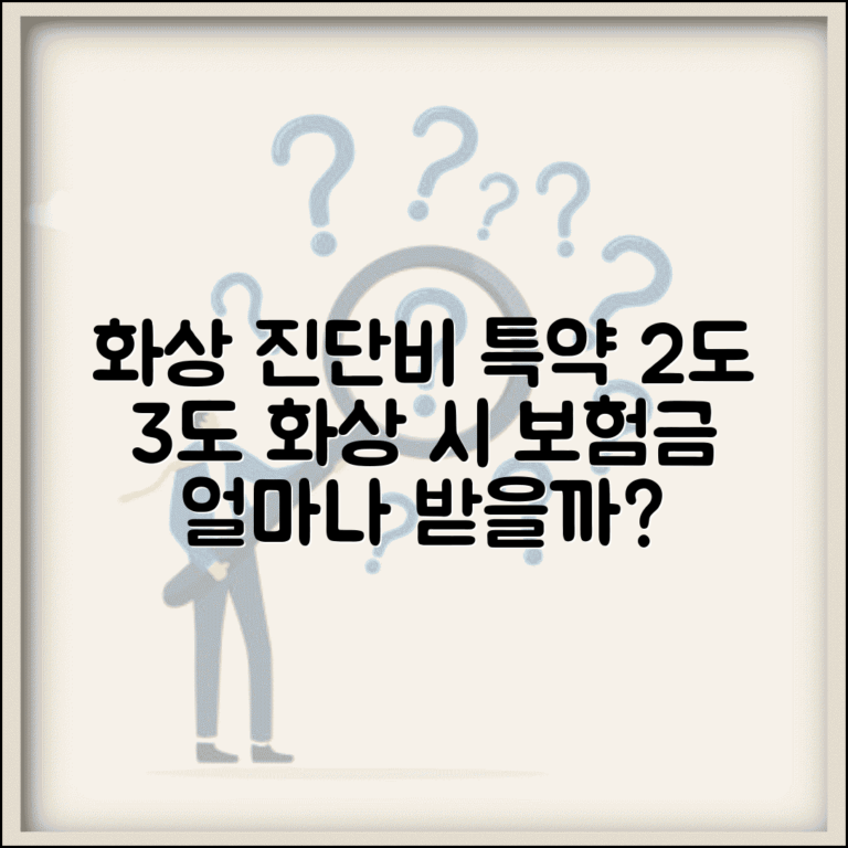 화상 진단비 특약 화상 면적별 보험금 | 2도 3도 화상 체표면적 진단비