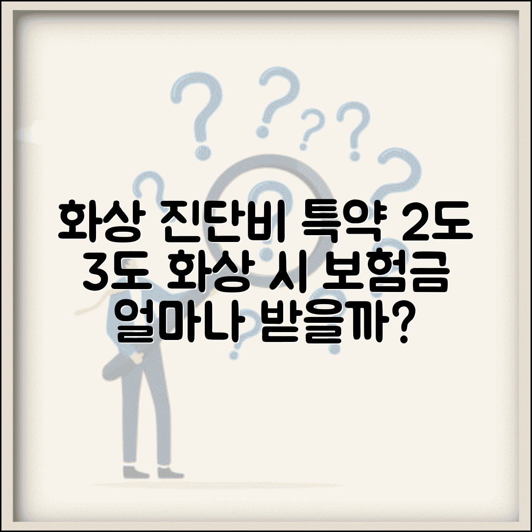 화상 진단비 특약 화상 면적별 보험금 | 2도 3도 화상 체표면적 진단비