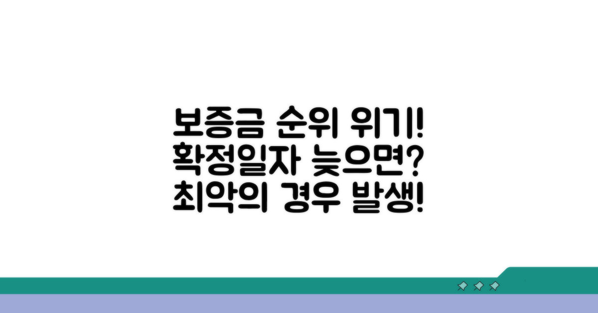 확정일자 늦으면 보증금 순위 변화