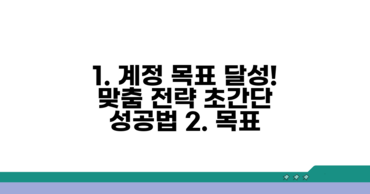 맞춤 설정으로 계정 목적 달성 전략