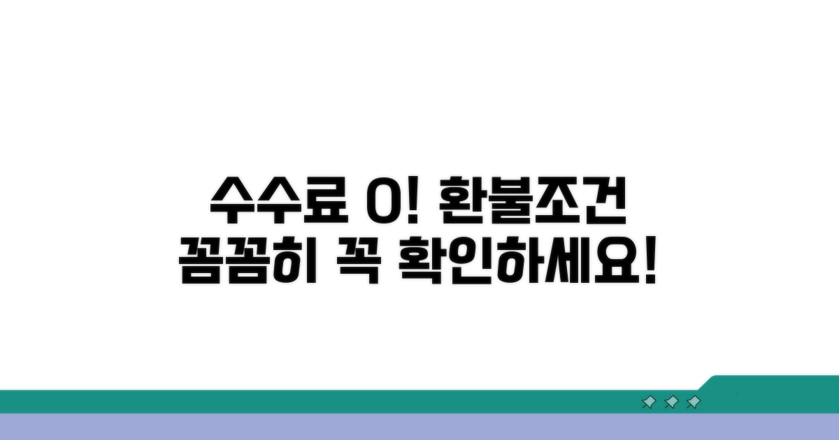 수수료 면제 및 환불 조건 알아보기