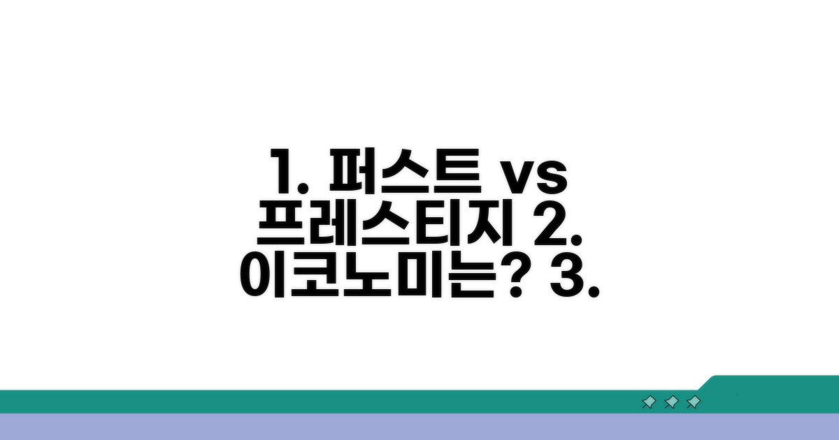 퍼스트/프레스티지/이코노미 수수료 비교