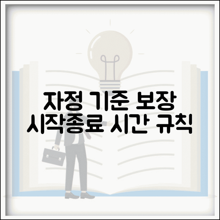 보험 적용 시간 기준 | 자정 기준 보장 시작 및 종료 규칙