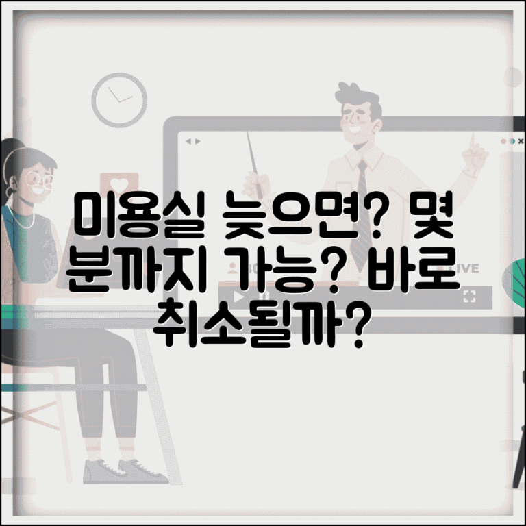 미용실 예약 지각 몇 분까지 | 미용실 늦으면 취소되는지