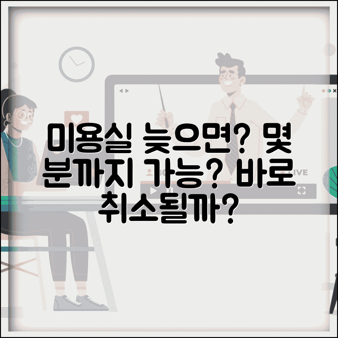 미용실 예약 지각 몇 분까지 | 미용실 늦으면 취소되는지