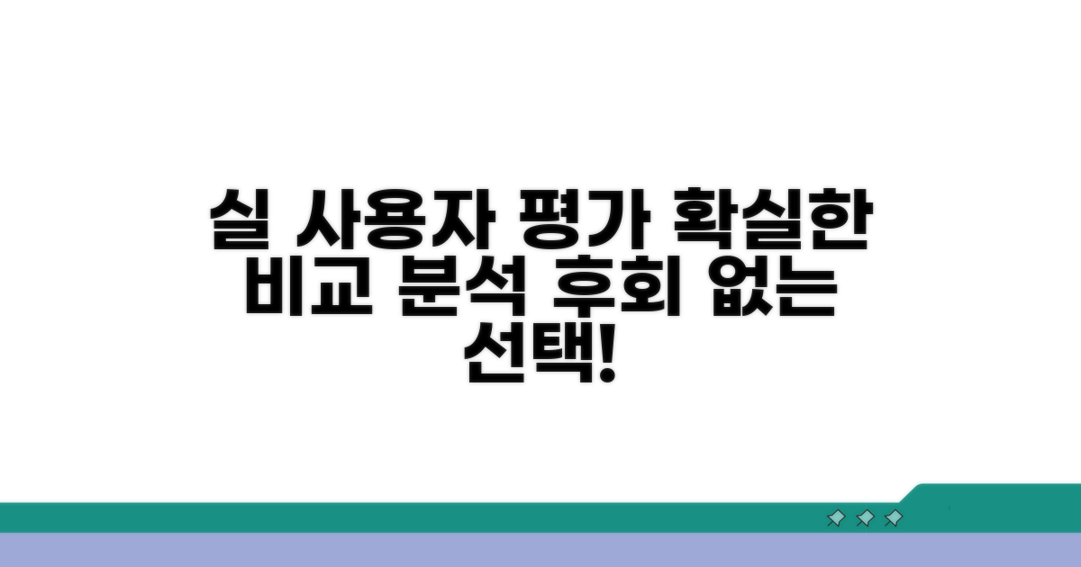 실사용자 평가 분석 및 비교