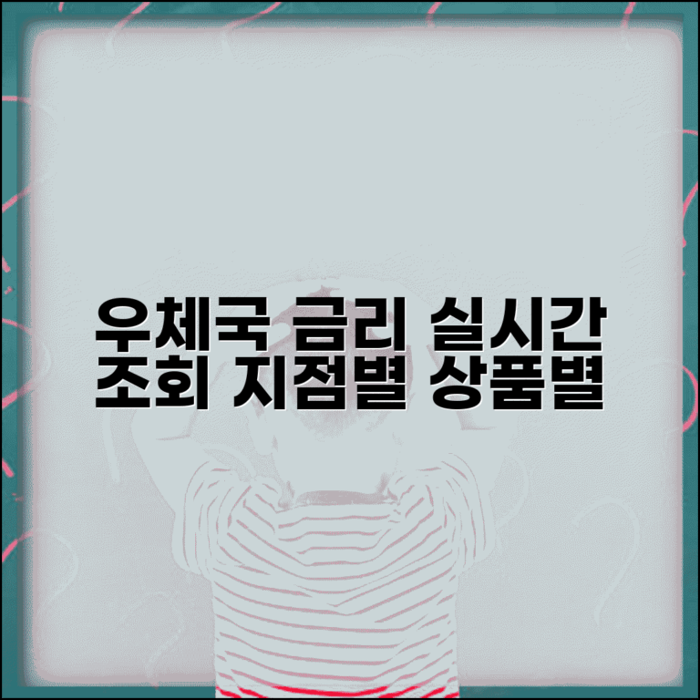 우체국 예금금리조회 실시간 확인 방법 | 지점별 상품별 금리 한눈에 보기