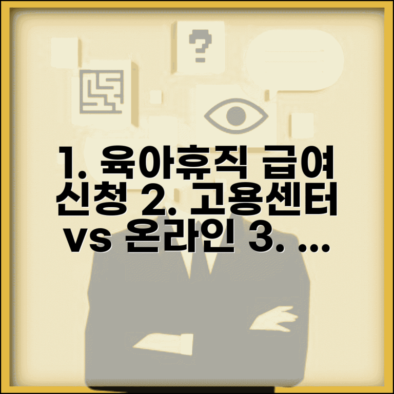 육아휴직급여 신청방법 단계별 안내 | 고용센터 vs 온라인 신청 비교 | 자주 묻는 질문