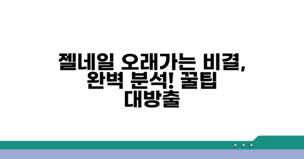 젤네일 오래가는 비결 분석