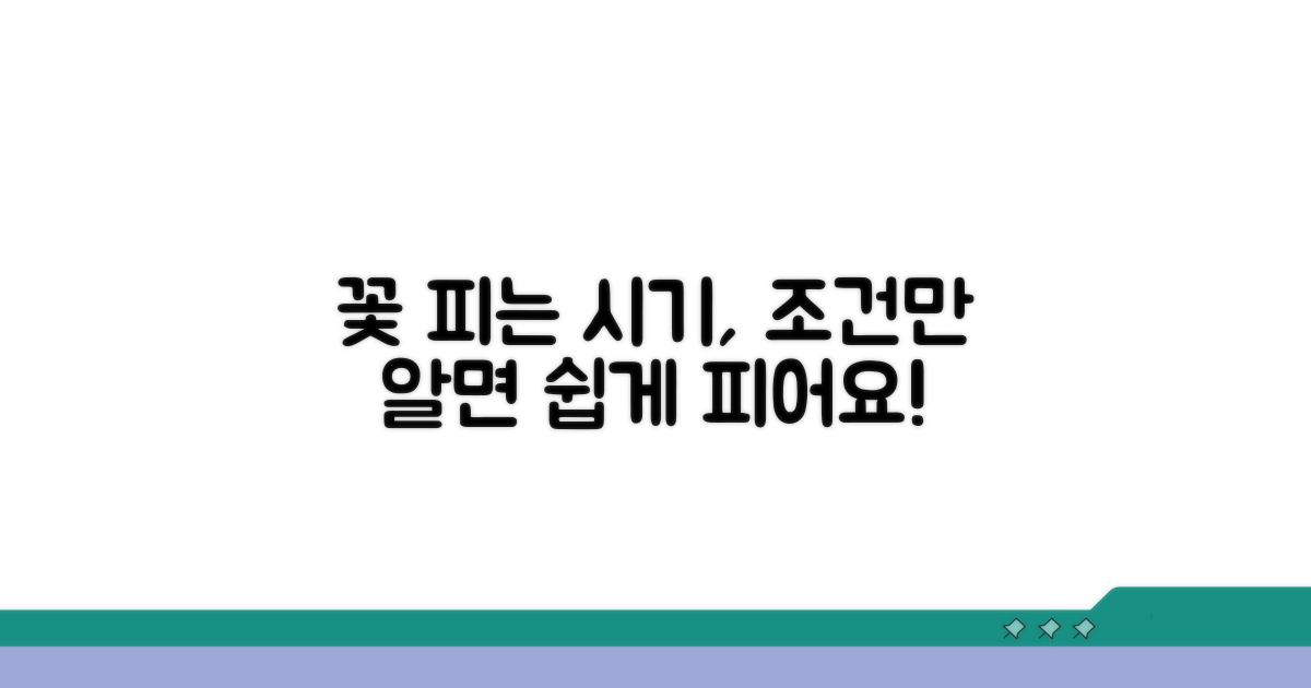 꽃 피우는 시기와 조건