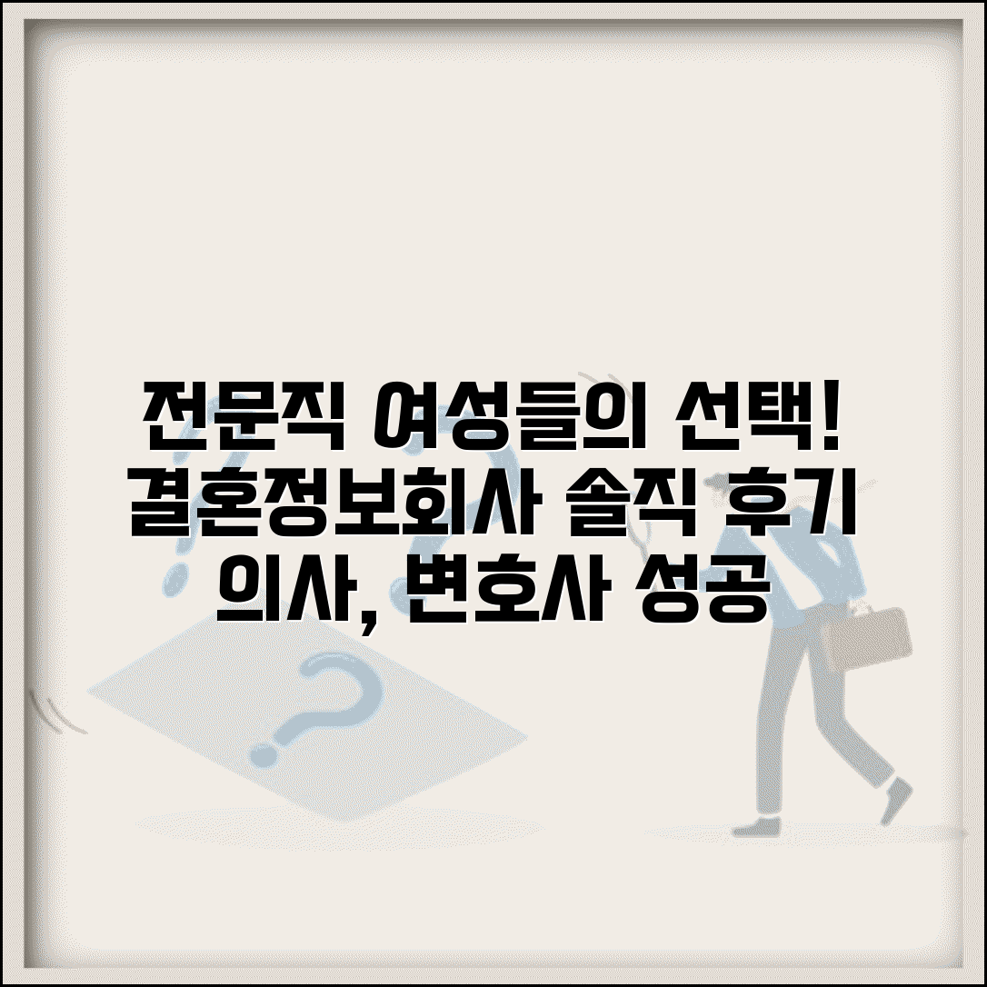 전문직 여성 결혼정보회사 이용 후기 | 의사 변호사 여성 성공 사례