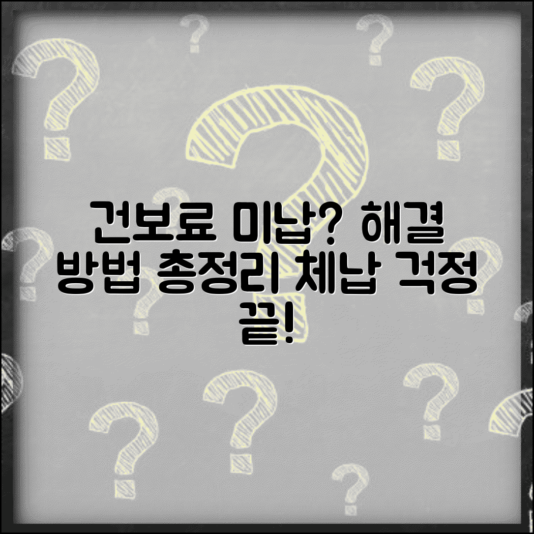 건강보험 미납 해결방법 | 체납 해소 방안 | 납부계획 수립