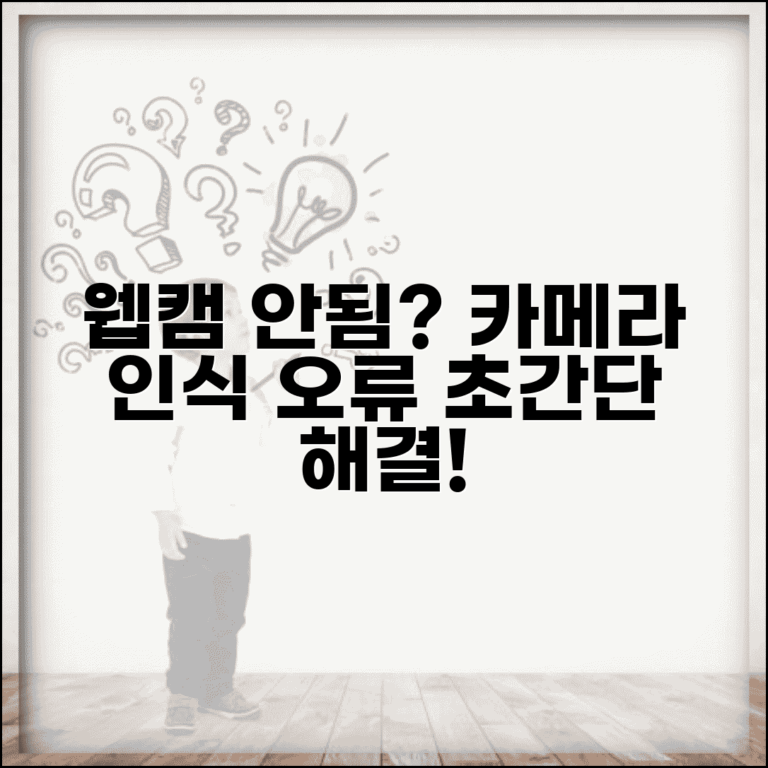 웹캠 작동 안함 해결 방법 | 카메라 인식 안됨 오류