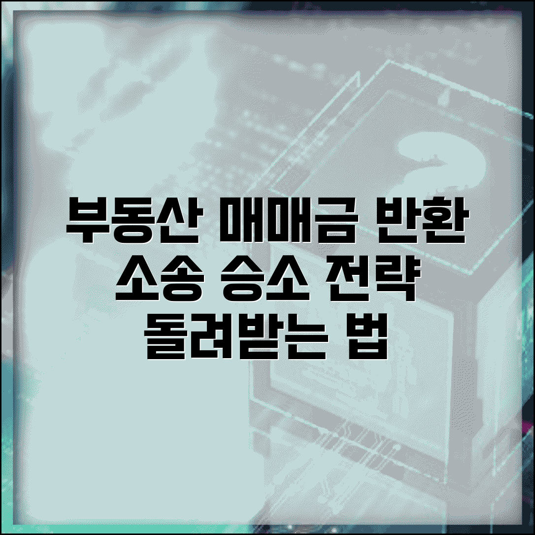 부동산 매매 대금 반환 청구 | 매매 대금 반환 소송