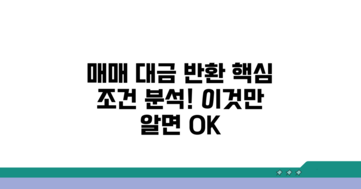 매매 대금 반환 청구 조건 상세 분석