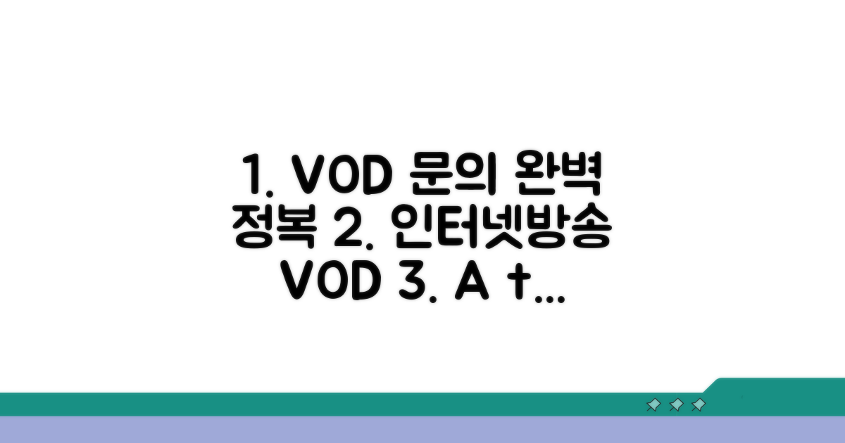 인터넷방송 VOD 문의 완전 정복