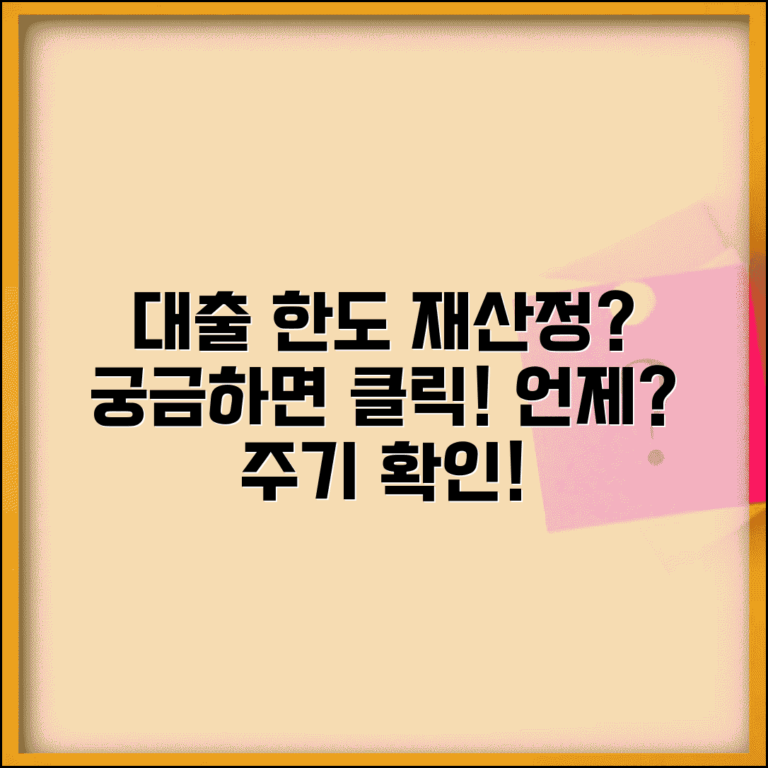 신용대출 한도 재산정 언제 해주나요 | 대출한도 | 재산정 | 주기