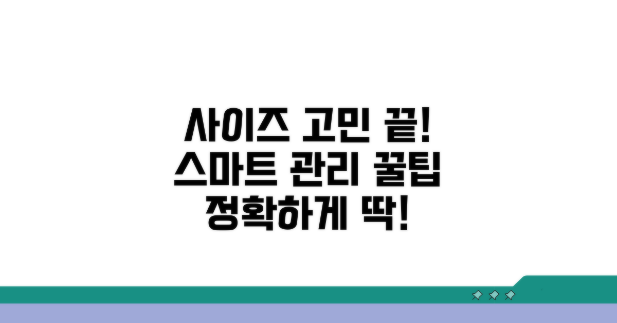 스마트한 사이즈 관리 꿀팁