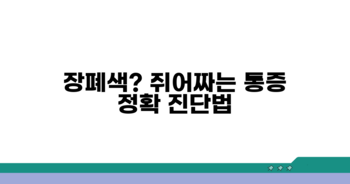 쥐어짜는 통증, 장폐색 진단 방법