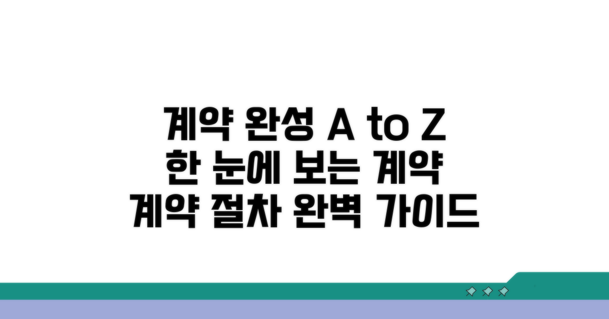 계약서 작성부터 완료까지 절차