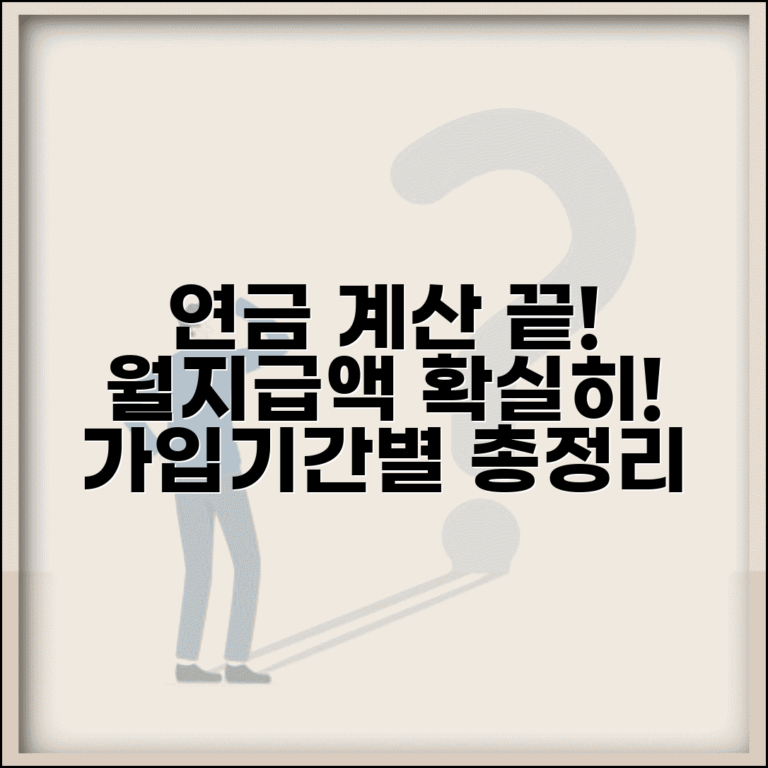연금 수령액 계산 | 가입기간별 연금 월지급액 계산법