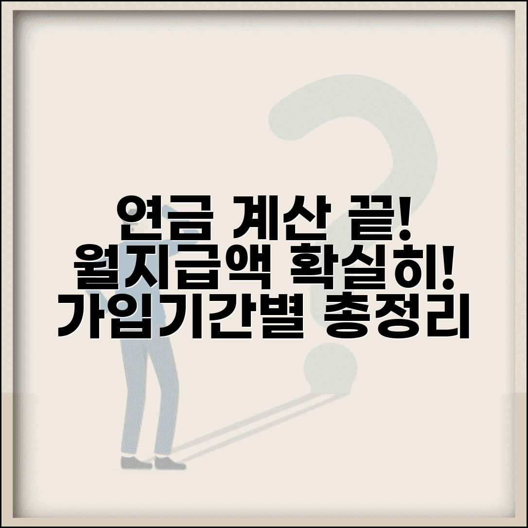 연금 수령액 계산 | 가입기간별 연금 월지급액 계산법