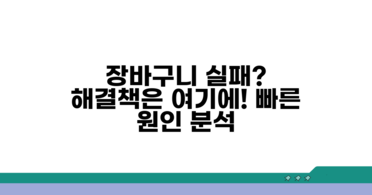 상품 담기 실패 원인 분석