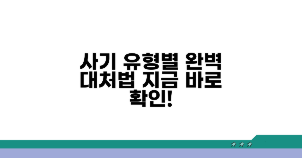 사기 유형별 대처 방법 완벽 정리