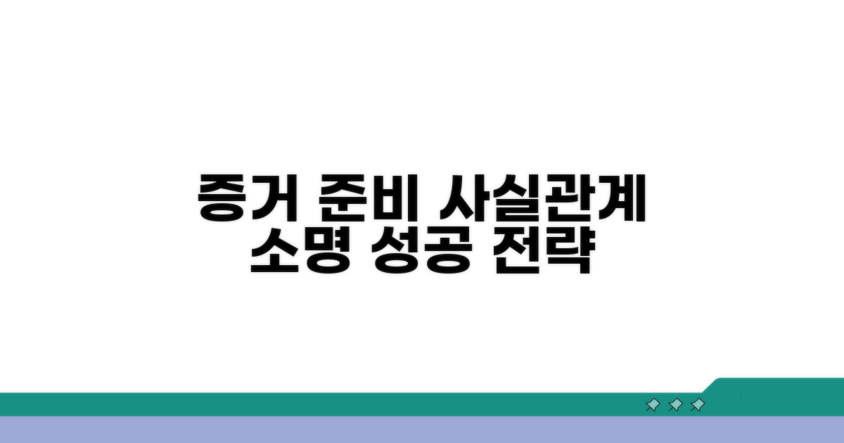 증거 준비와 사실관계 소명