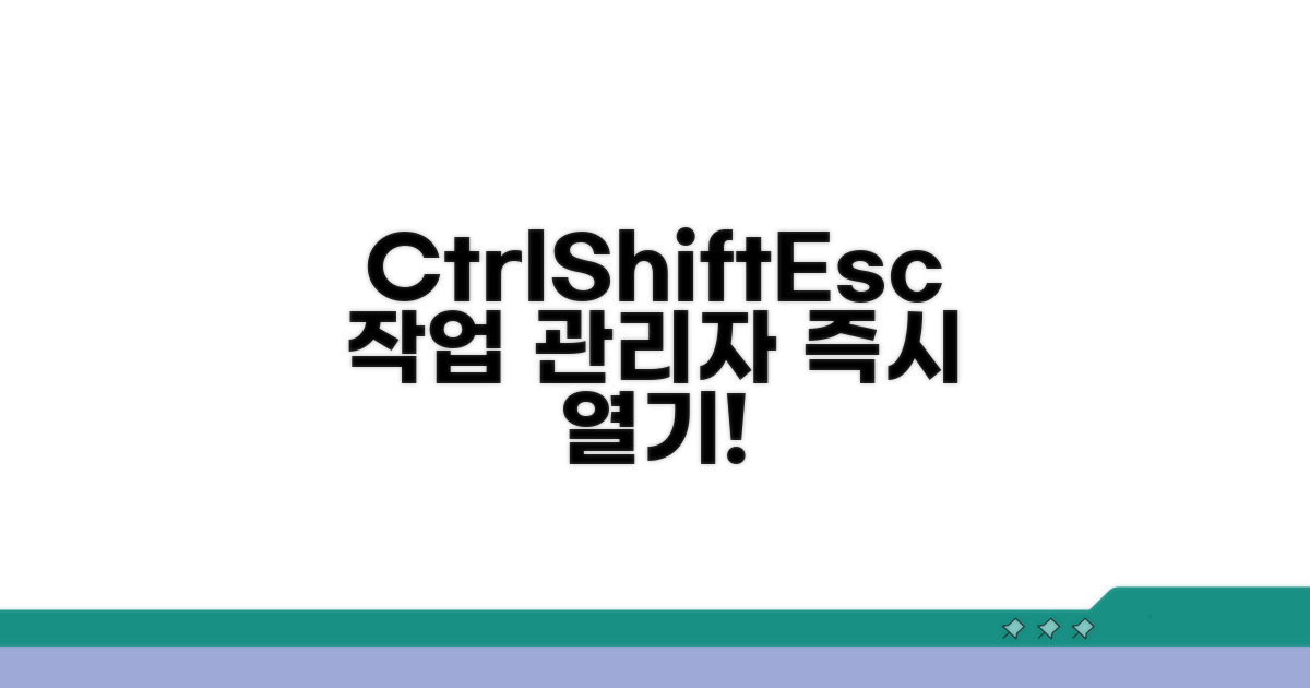 Ctrl+Shift+Esc: 작업관리자 즉시 열기
