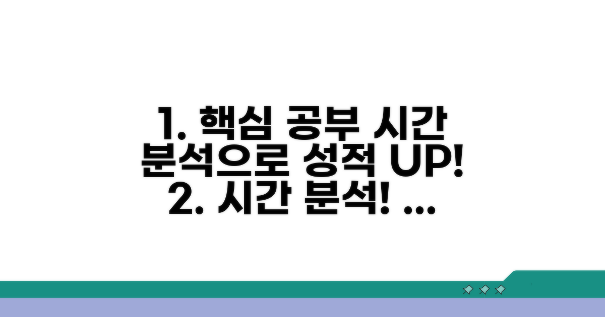 핵심 과목 공부 시간 분석