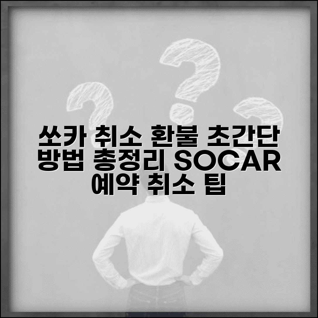 쏘카 예약 취소 카셰어링 | SOCAR 차량 예약 취소 방법 및 환불 절차 총정리