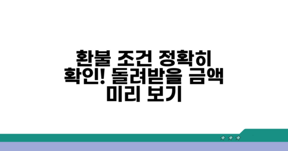 환불 조건과 예상 금액 확인