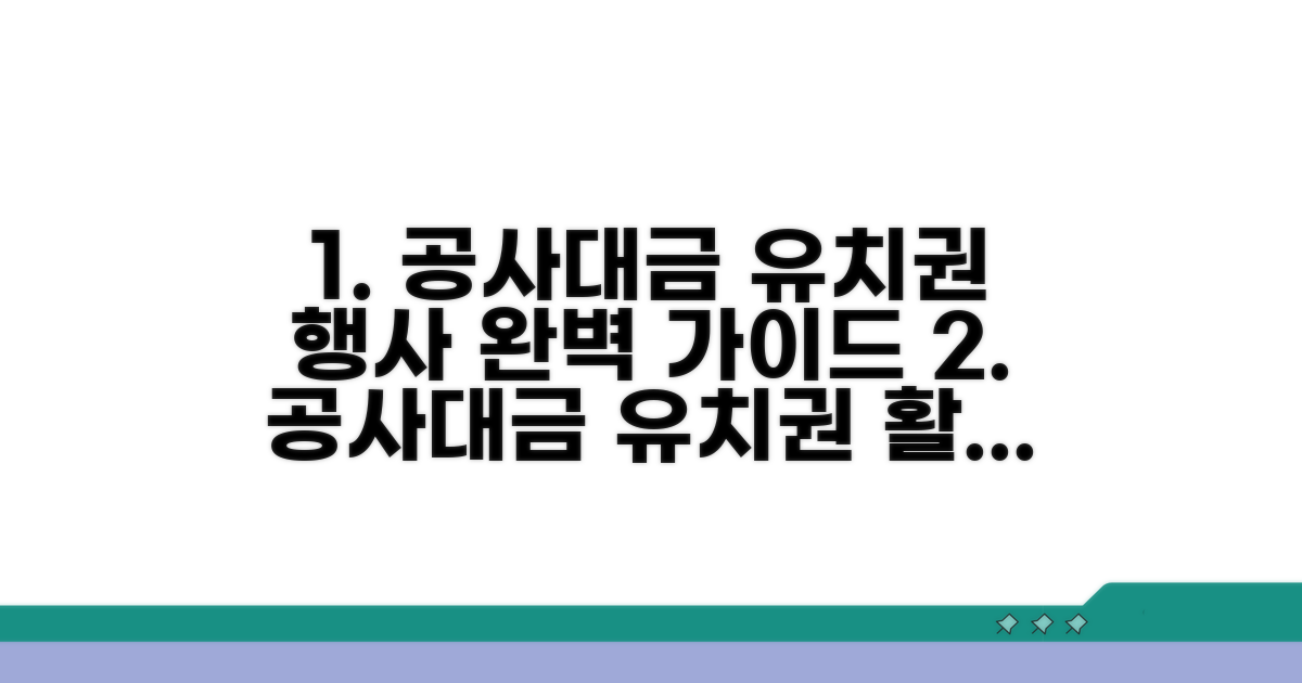 공사대금 유치권 행사 방법 총정리