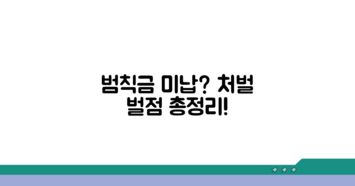 범칙금 미납, 처벌 및 벌점 총정리